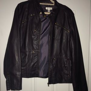 Faux leather jacket